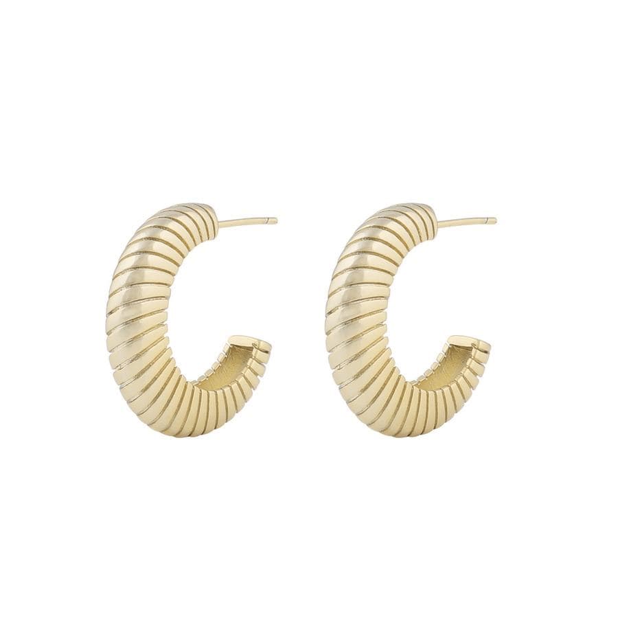 SNÖ of Sweden Dakota Oval Earring Plain Gold