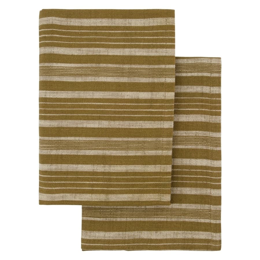 Meraki Tea Towels Dark Olive