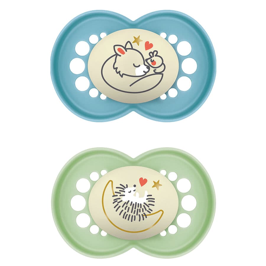 MAM Original Night 6–16 kk Silicone 2 kpl – Blue