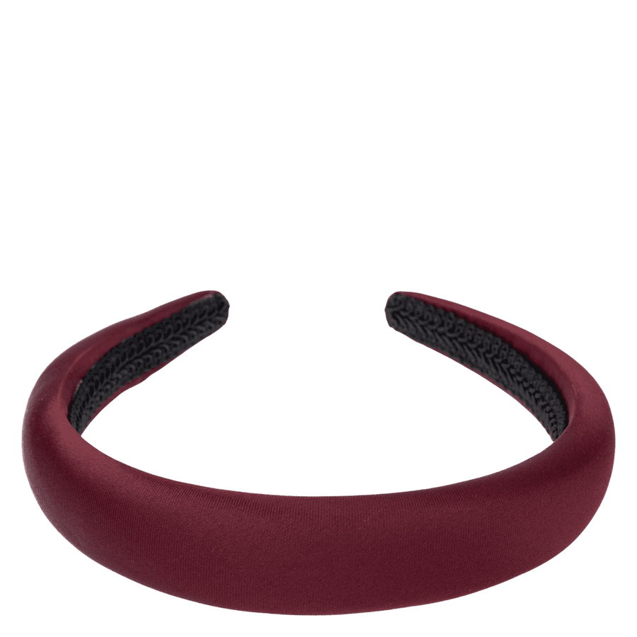 DARK Satin Hair Band Broad Maroon