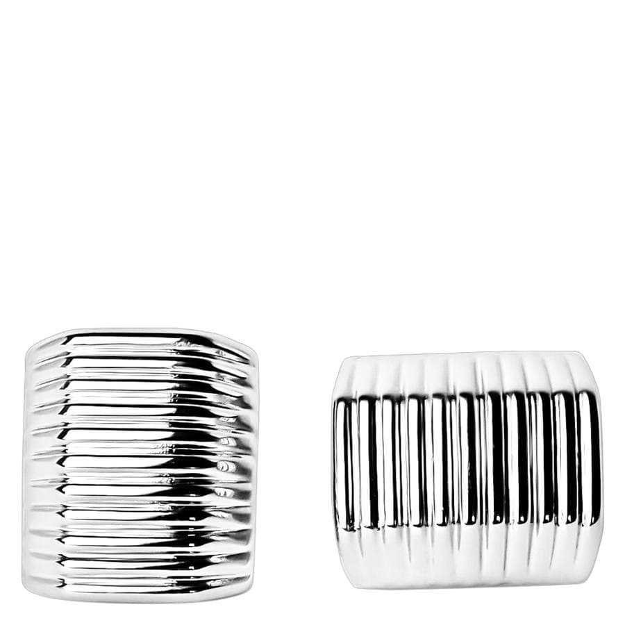 Muli Collection Ribbed Earrings Silver