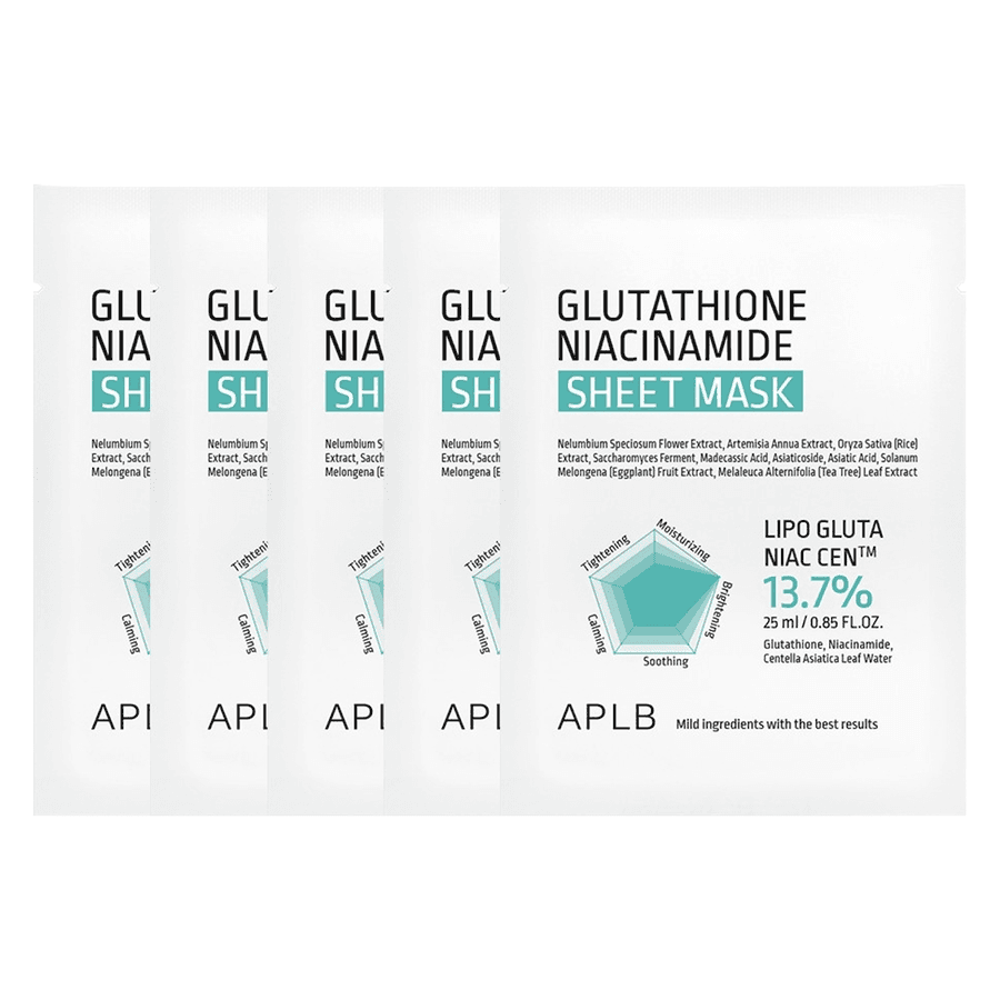 APLB Glutathione Niacinamide Sheet Mask 5pcs