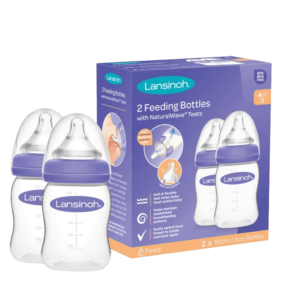 Lansinoh NaturalWave Baby Bottle 2x160ml