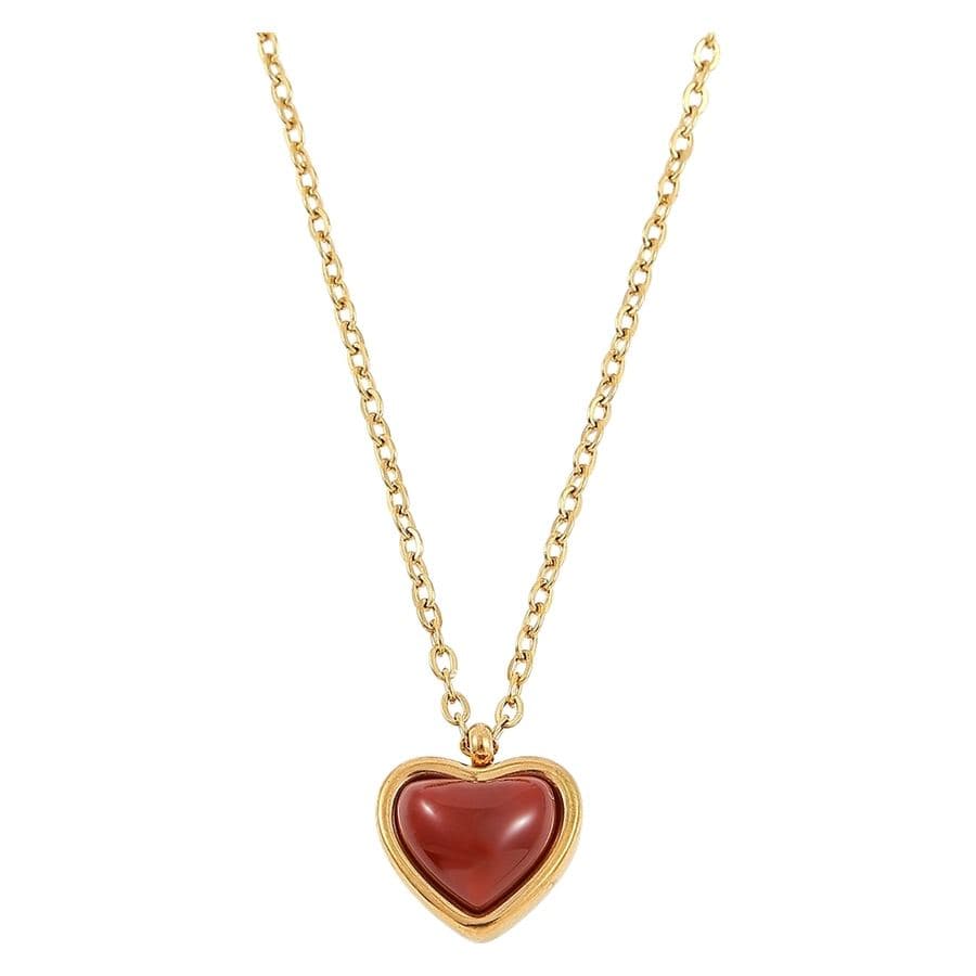 Timi Of Sweden Sonja Jelly Heart Dangling Necklace