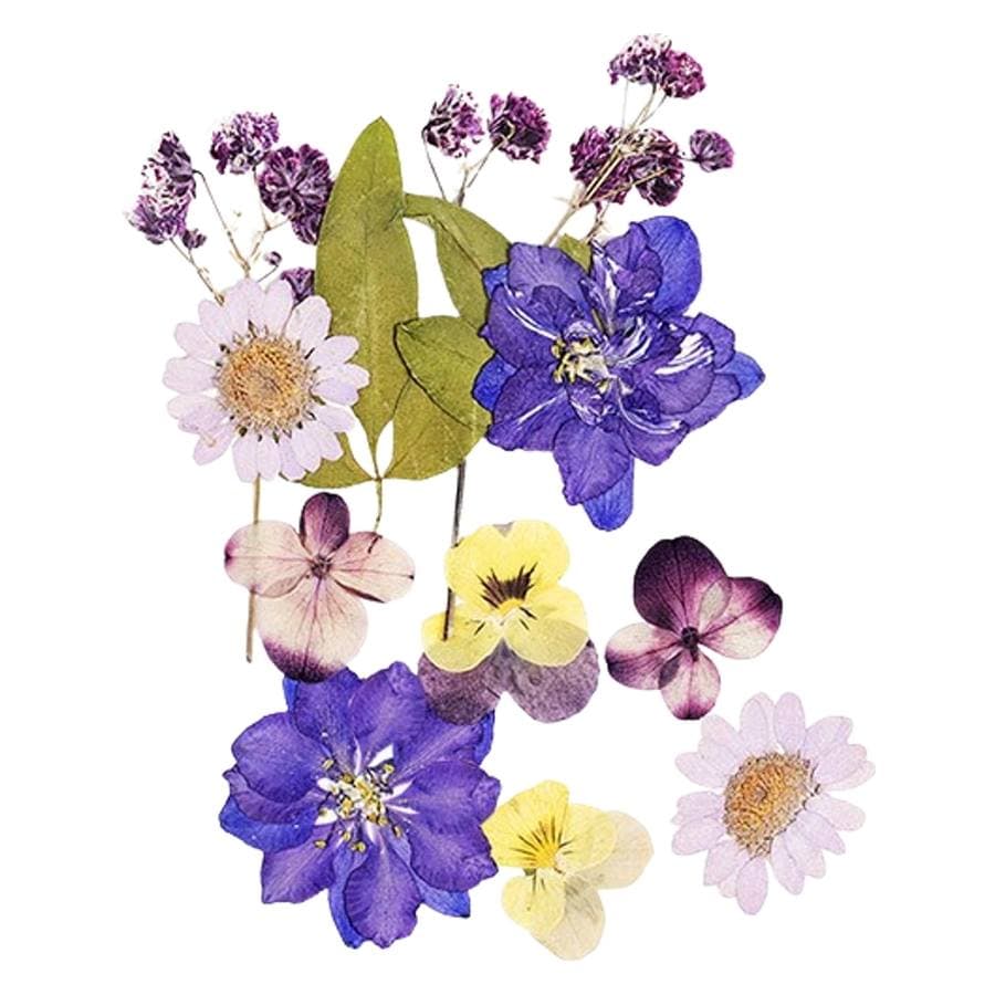 GLITTERNISTI Face Flowers Purple and Greens