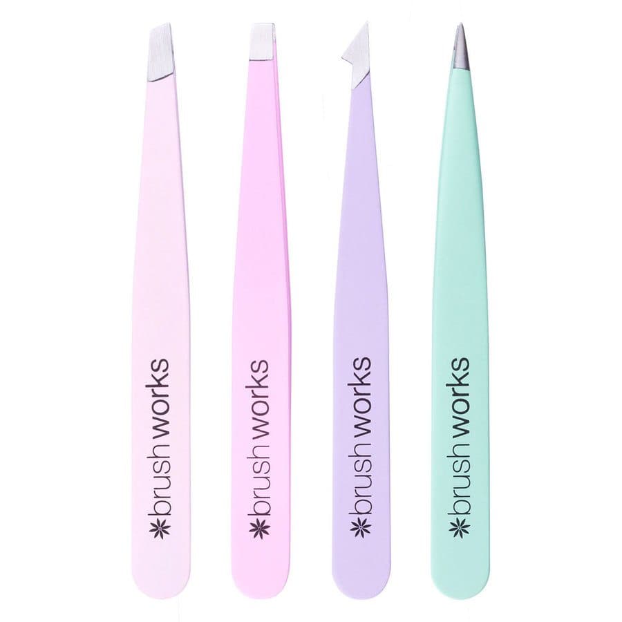 Brushworks HD Combination Tweezer Set Pastel