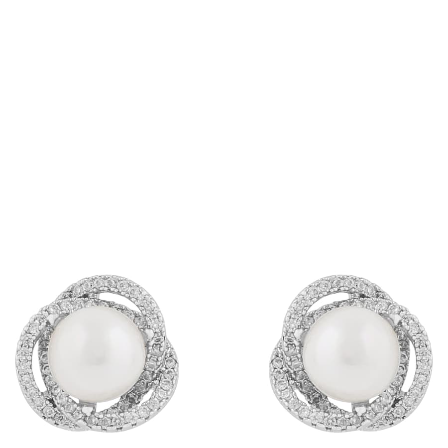 SNÖ of Sweden Mayfair Pearl Earring Silver/White
