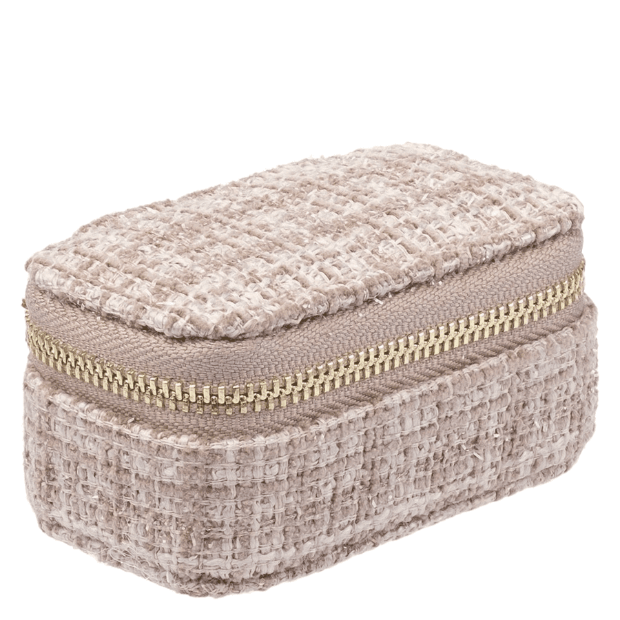 DARK Tweed Jewellery Box Micro Warm Taupe