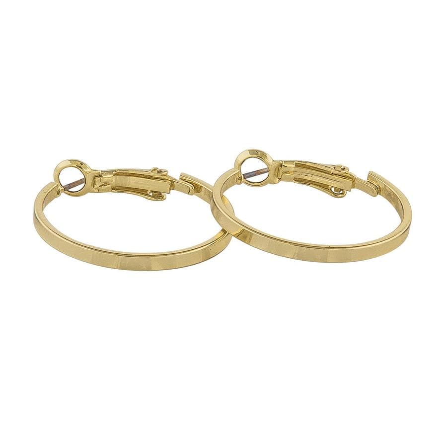 SNÖ of Sweden Moe Ring Earring Plain Gold 25mm