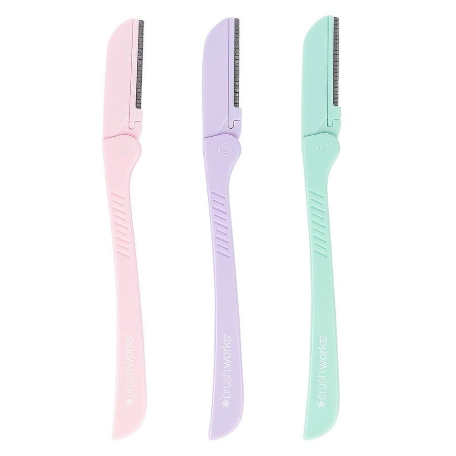 Brushworks Precision Eyebrow Razor 3 kpl – Pastel