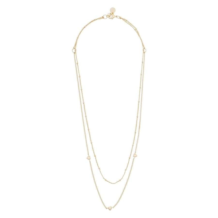 Snö of Sweden Lovely Double Chain Neck 40 Plain Gold 40cm