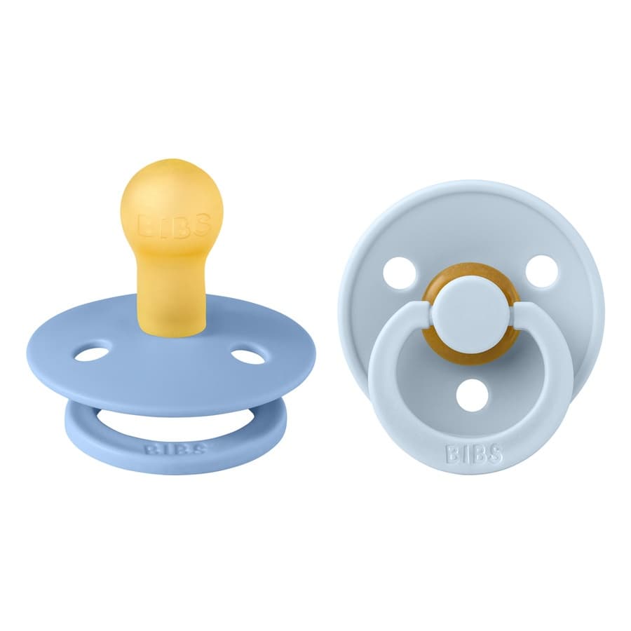 BIBS Pacifier Colour Latex Size 1 2 kpl – Sky Blue/Baby Blue