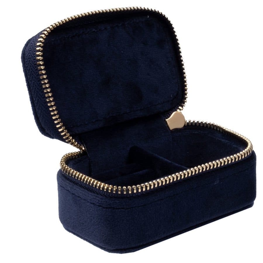 DARK Velvet Jewellery Box Micro ─ Navy blue