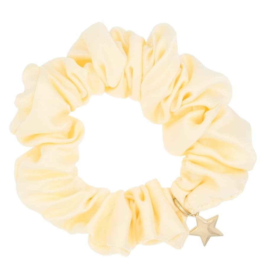 DARK Satin Scrunchie ─ Pale Yellow