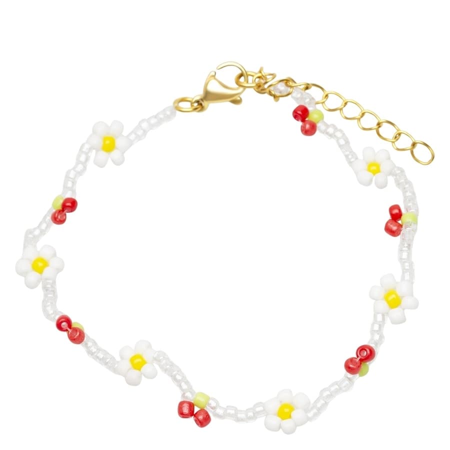 Timi of Sweden Cherry & Flower Blead Bracelet