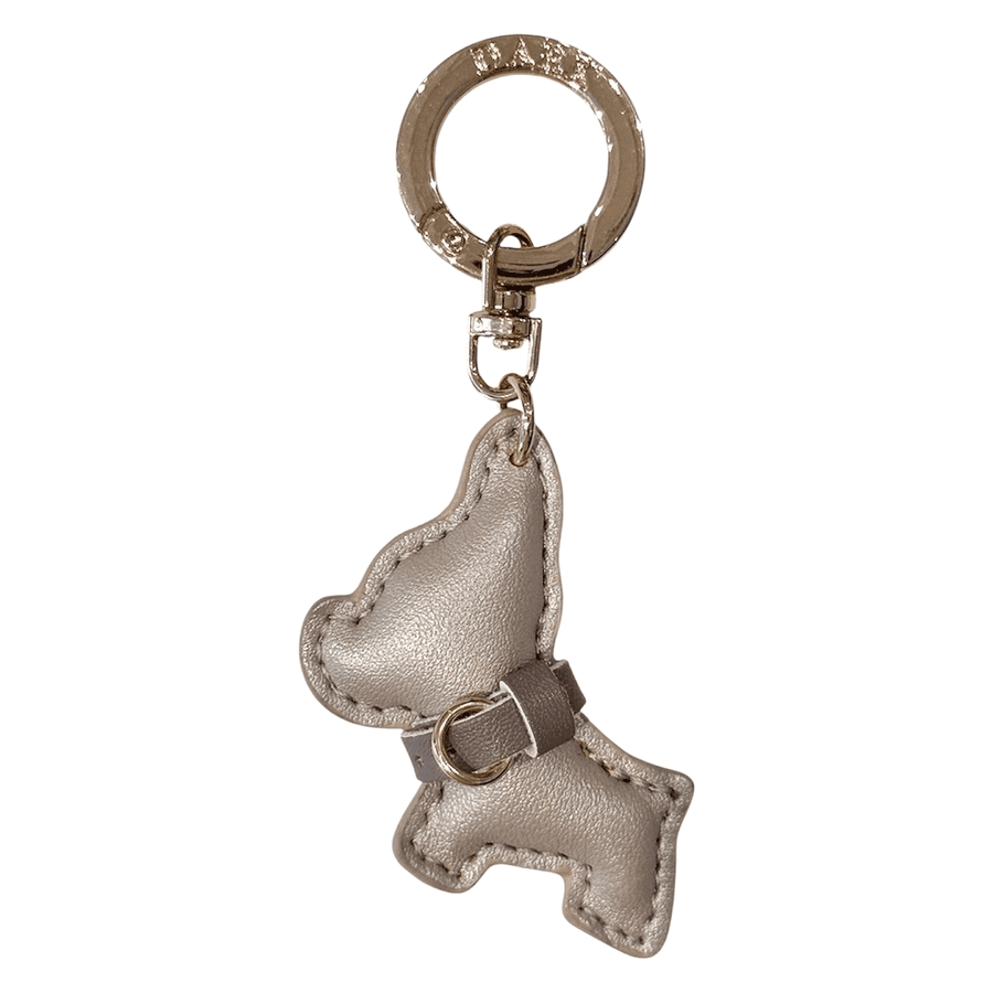 DARK Puppy Bag Charm Sparkled Sand & Warm Taupe