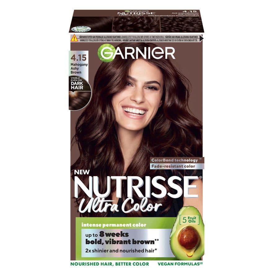 Garnier Nutrisse Ultra Color – 4.15 Mahogany Ashy Brown
