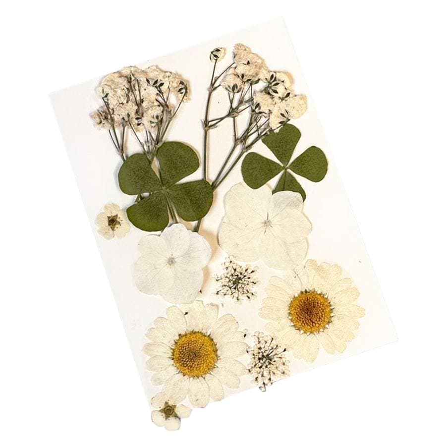 GLITTERNISTI Face Flowers White and Greens