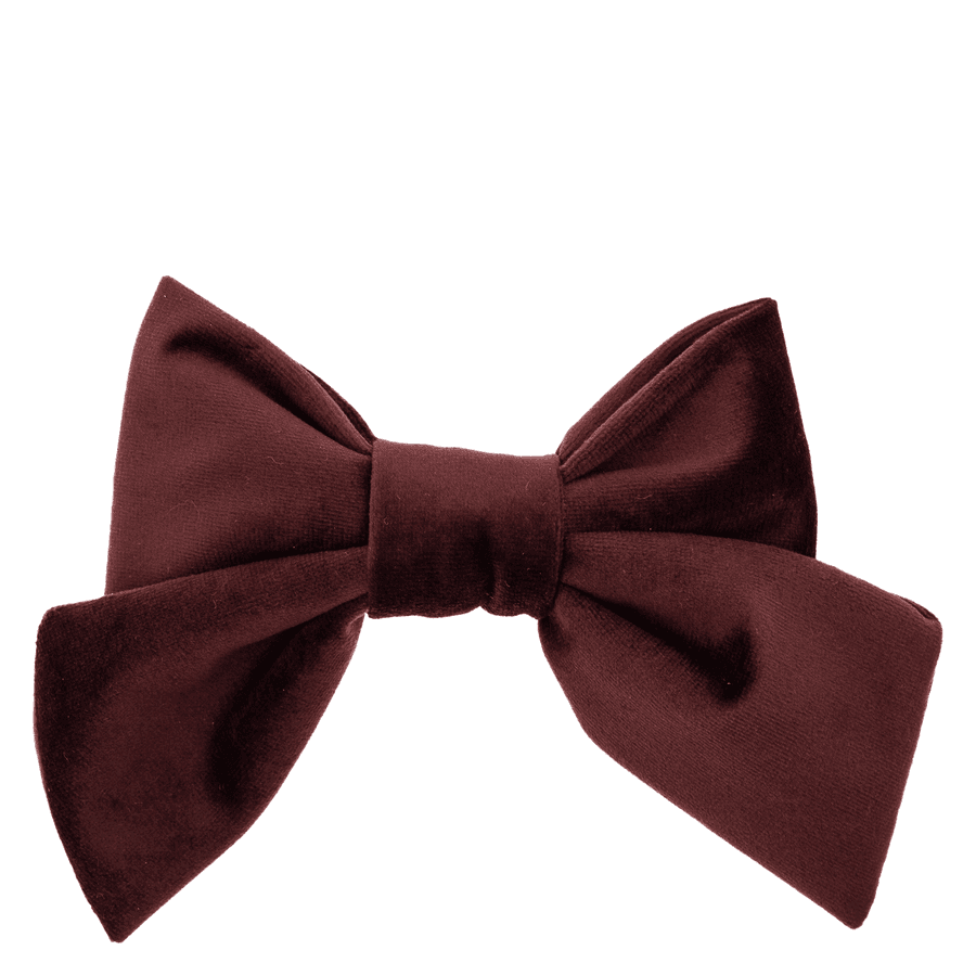 DARK Velvet Bow Hair Clip Maroon