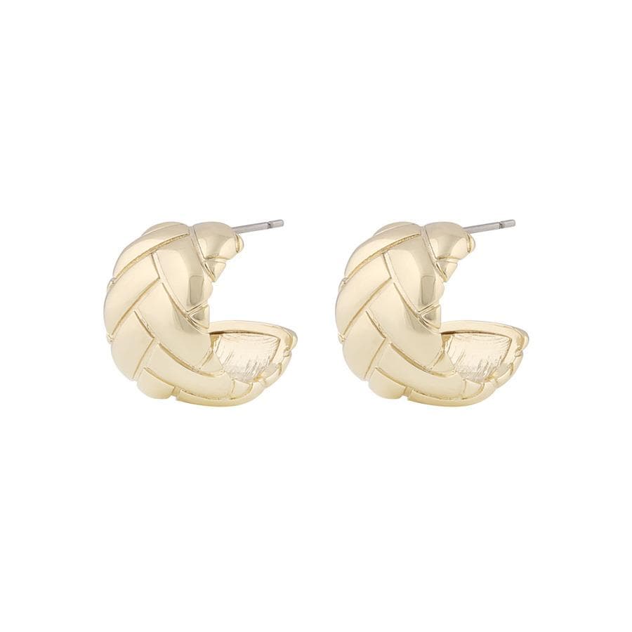 Snö Of Sweden Addison Wide Oval Earring – Plain Gold