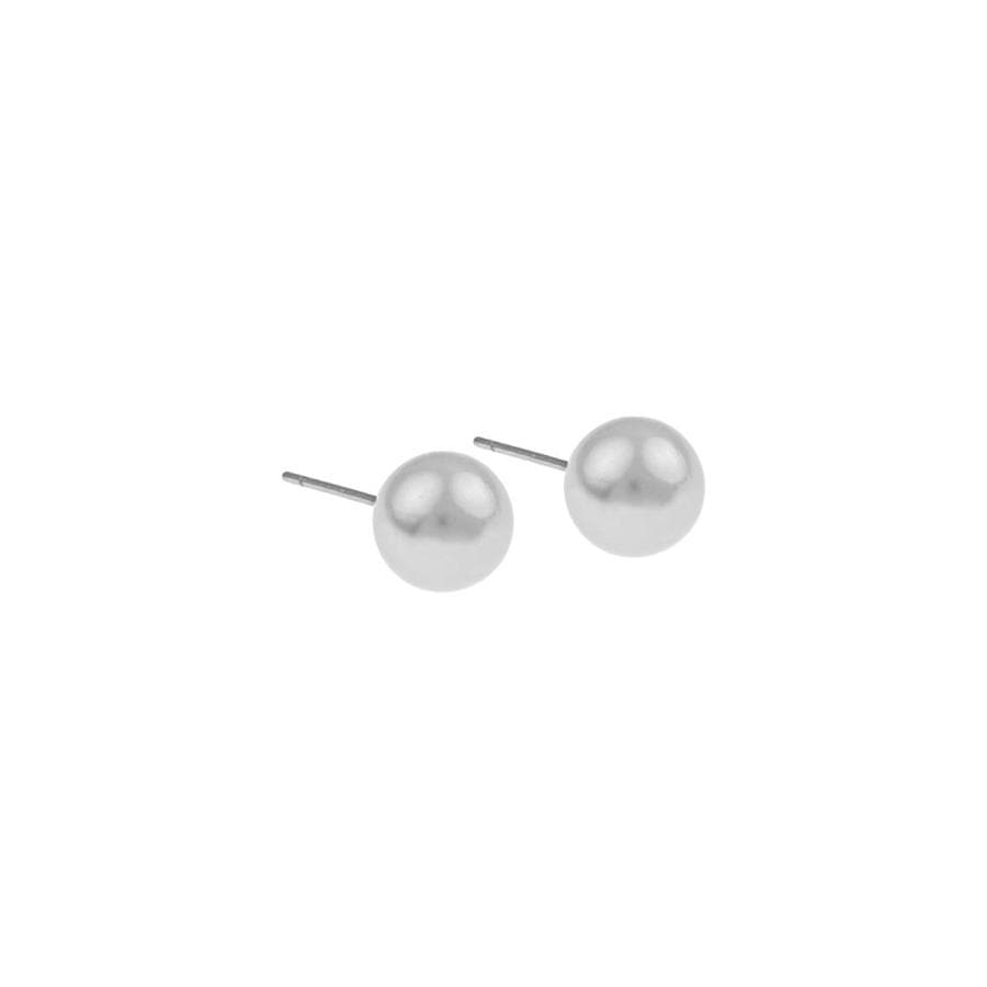 Snö Of Sweden Laney Pearl Earring - White 8 mm