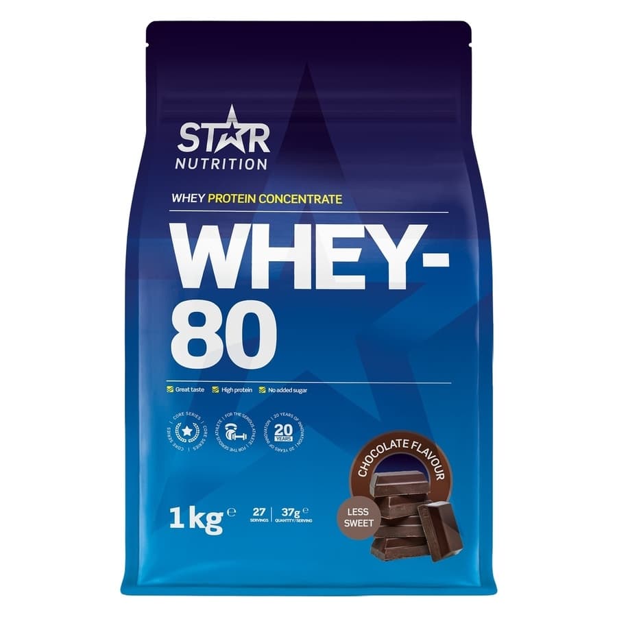Star Nutrition Whey-80 Chocolate Less Sweet 1000g