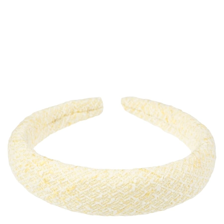 DARK Tweed Hiuspanta Leveä Vaaleankeltainen