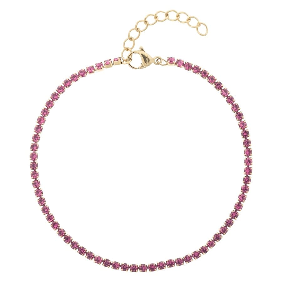 DARK Tennis Chain Bracelet 2 mm ─ Pink