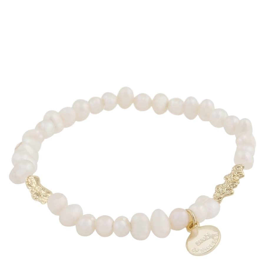 Snö Of Sweden Brittany Elastic Bracelet Gold/White Onesize