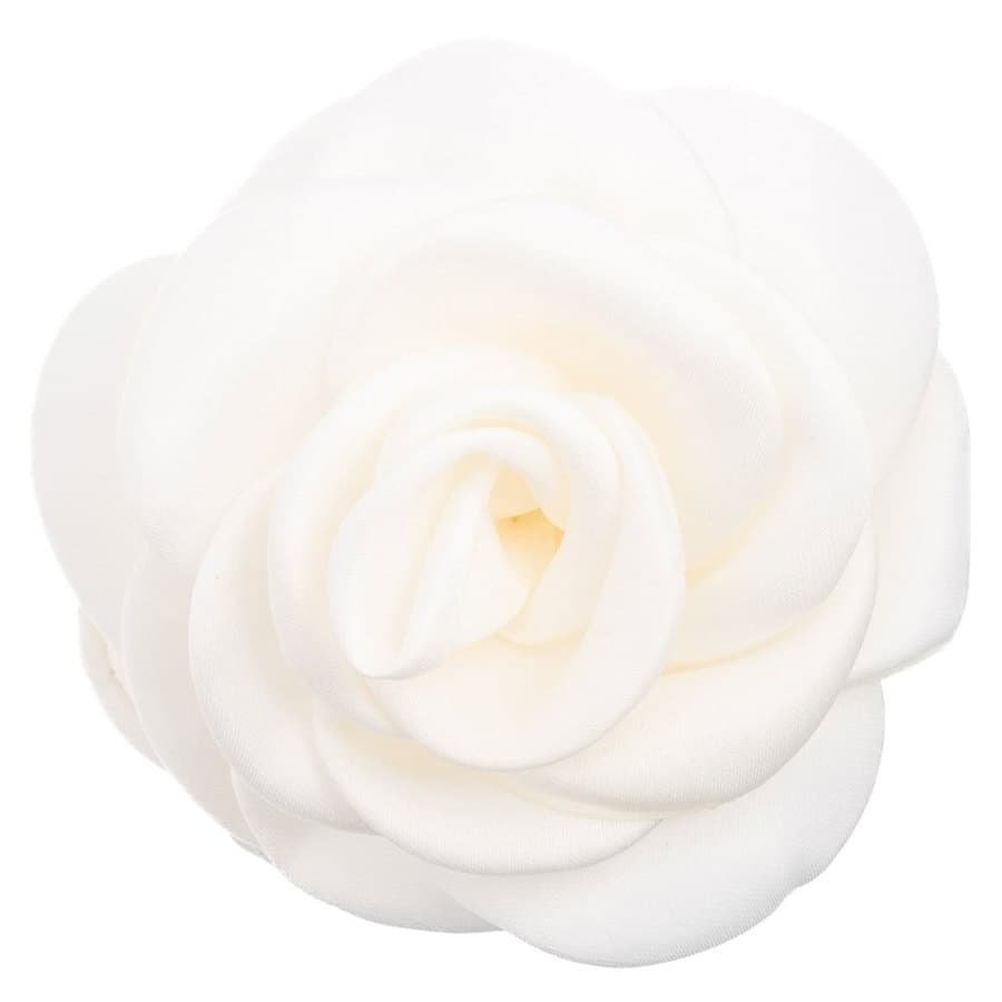 DARK Satin Rose Hair Claw – Off White