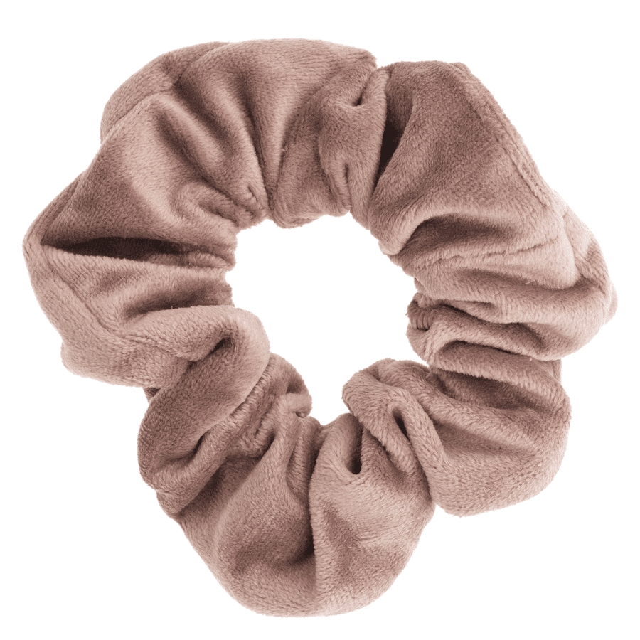 DARK Velvet Scrunchie Warm Taupe