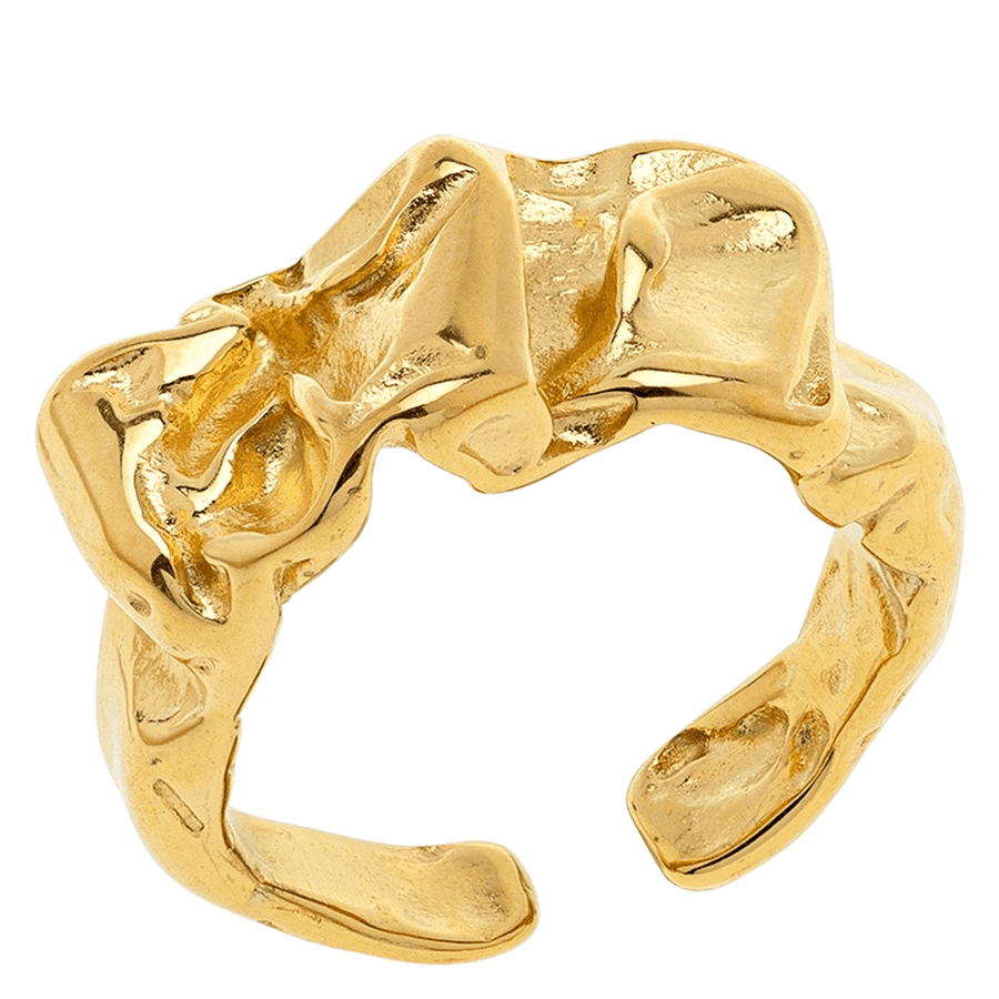 Timi Of Sweden Siri Chunky Statement Ring Stainless Steel Gold