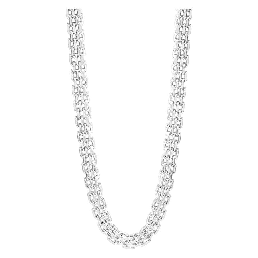 Muli Collection Mesh Link Necklace Silver