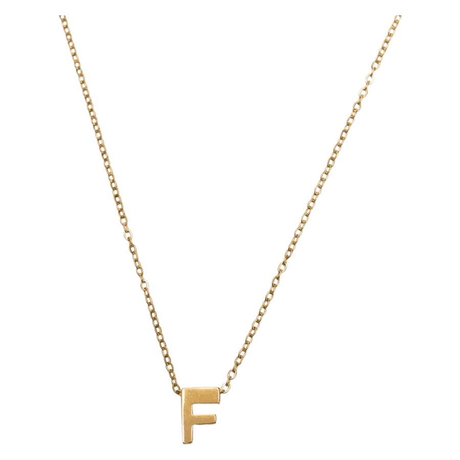 Timi of Sweden Viola Letter Necklace Stainless Steel Gold F