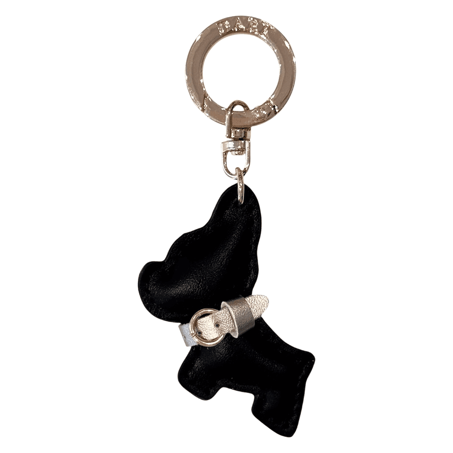 DARK Puppy Bag Charm Black & Sparkled Champagne