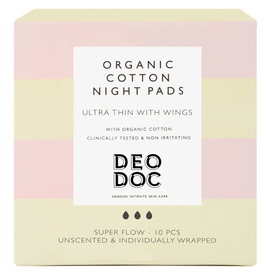DeoDoc Organic Cotton Night Pads 10 kpl