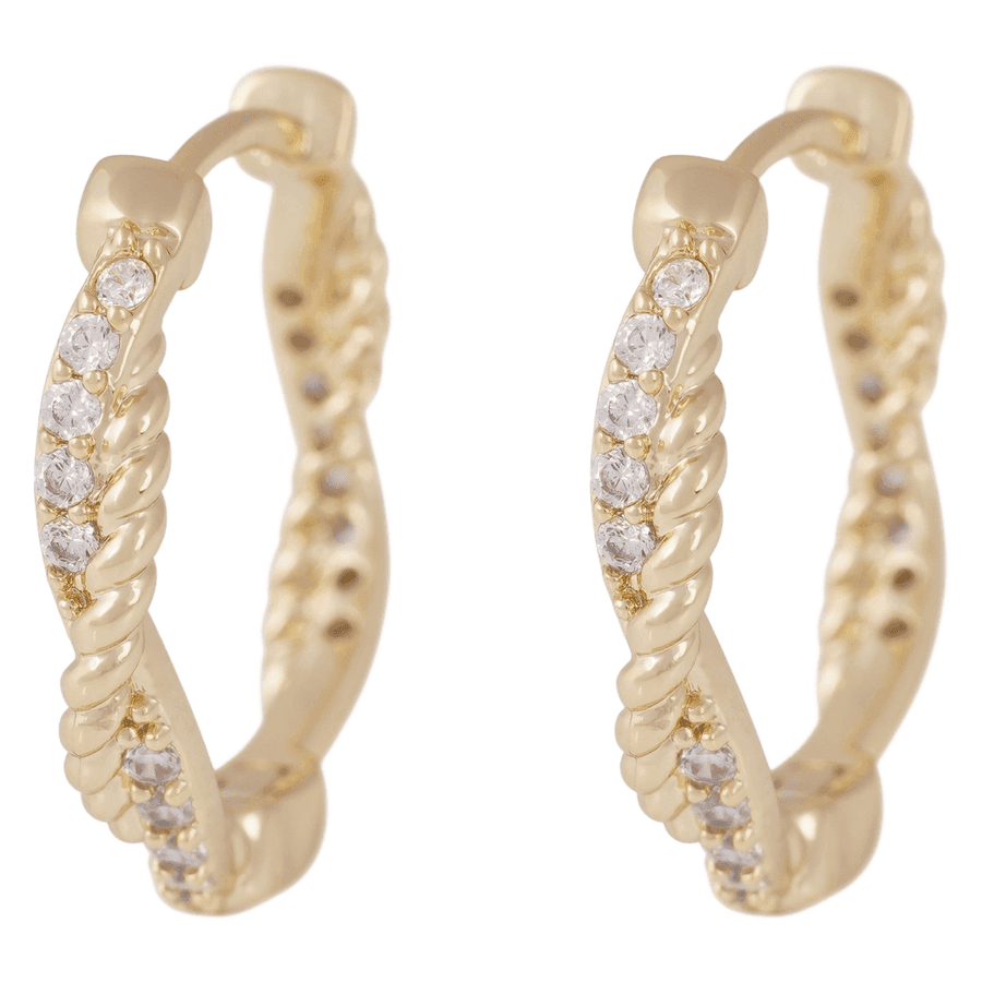 Snö Of Sweden Twist Ring Ear Gold Clear Onesize