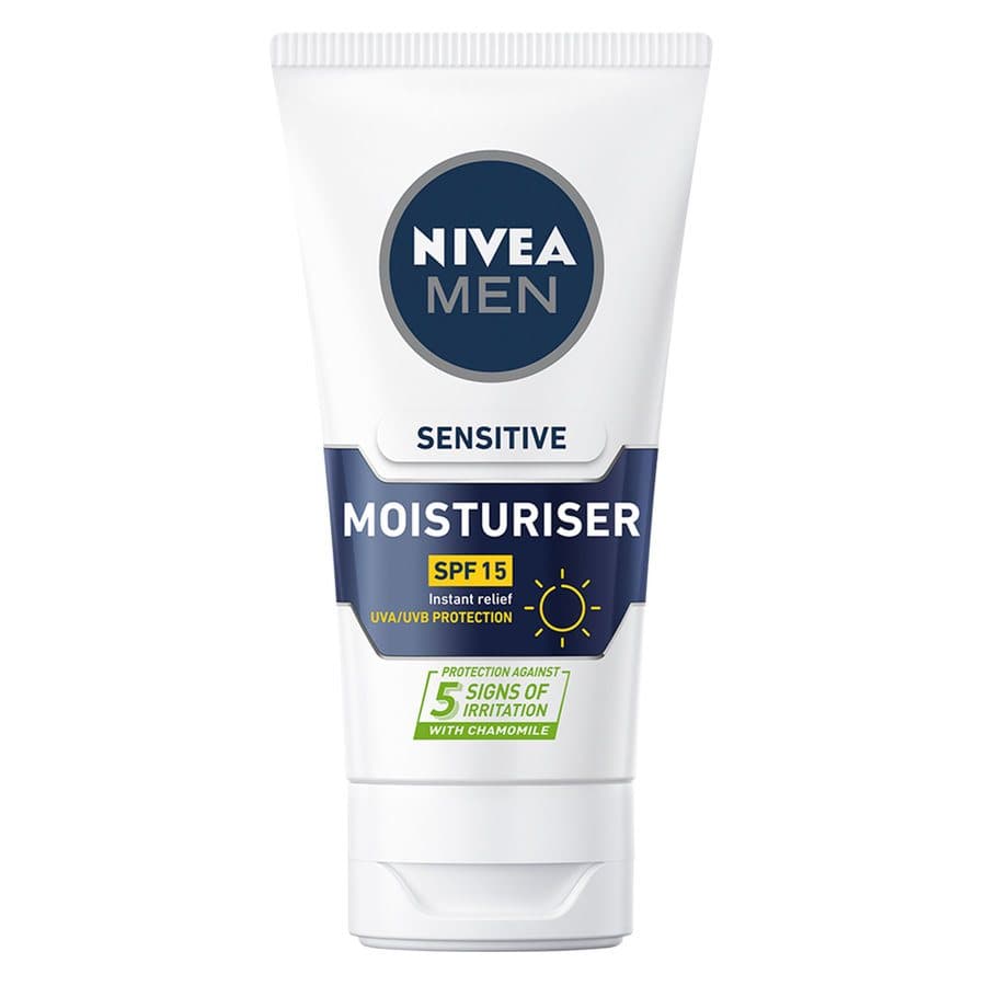 NIVEA Men Sensitive Moisturiser Face Cream SPF15 75ml