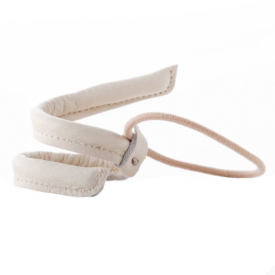 Corinne Leather Band Short Narrow Bendable ─ Cream