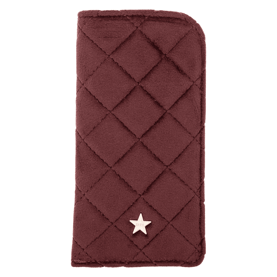 DARK Velvet Quilted Eyewear Case Maroon