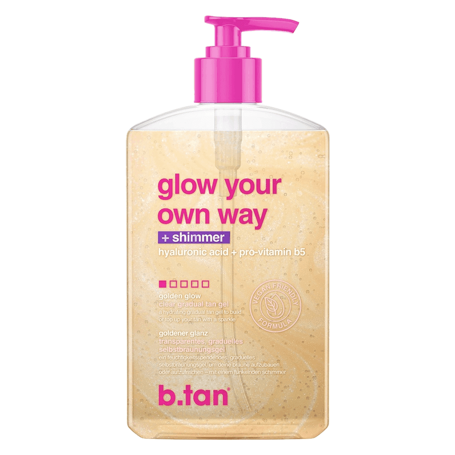 b.tan Glow Your Own Way Shimmer Gradual Self Tan Gel 591ml