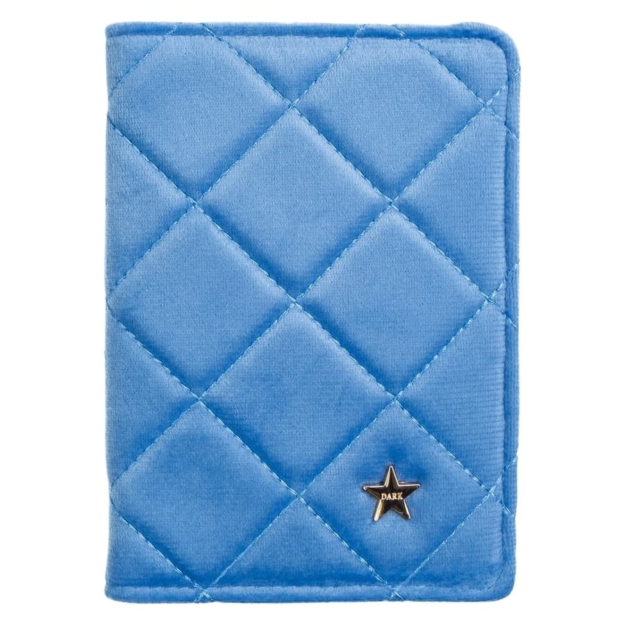 DARK Velvet Quilted Passport Cover Ibiza Blue
