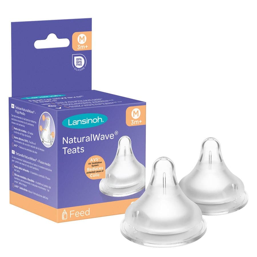 Lansinoh NaturalWave Bottle Nipple Medium Flow 2 kpl