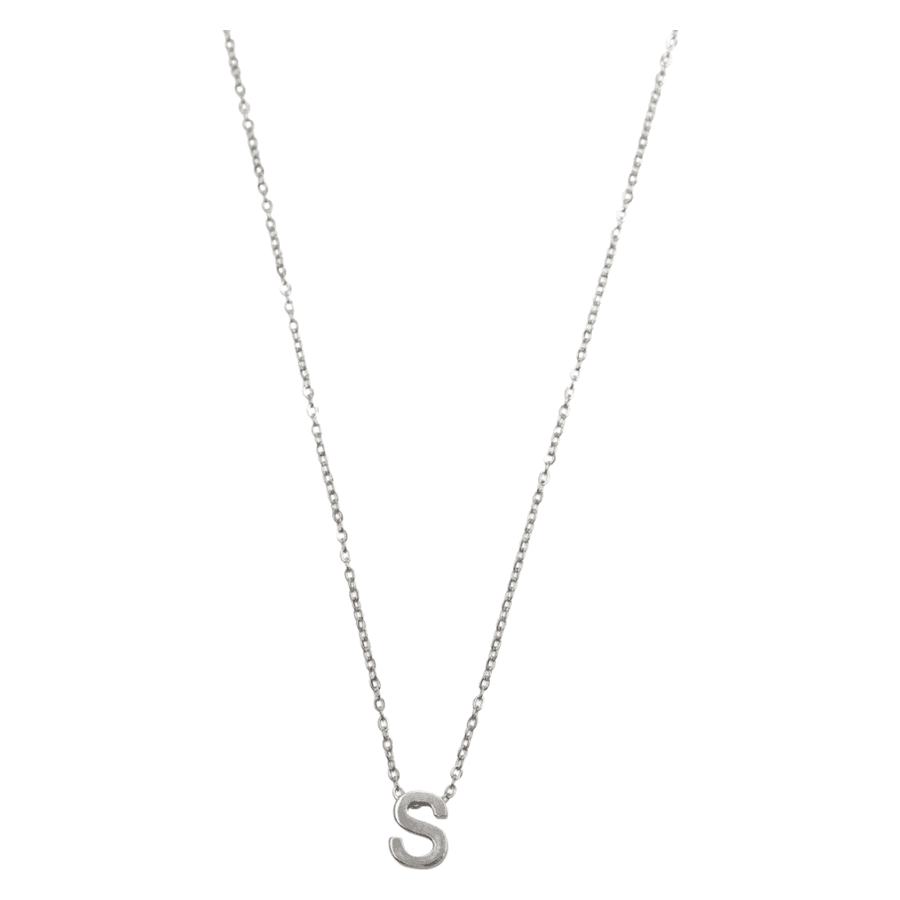 Timi of Sweden Viola Letter Necklace Stainless Steel Silver S