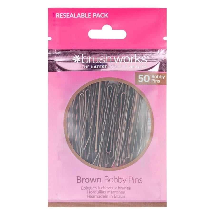 Brushworks Brown Bobby Pins 50 kpl