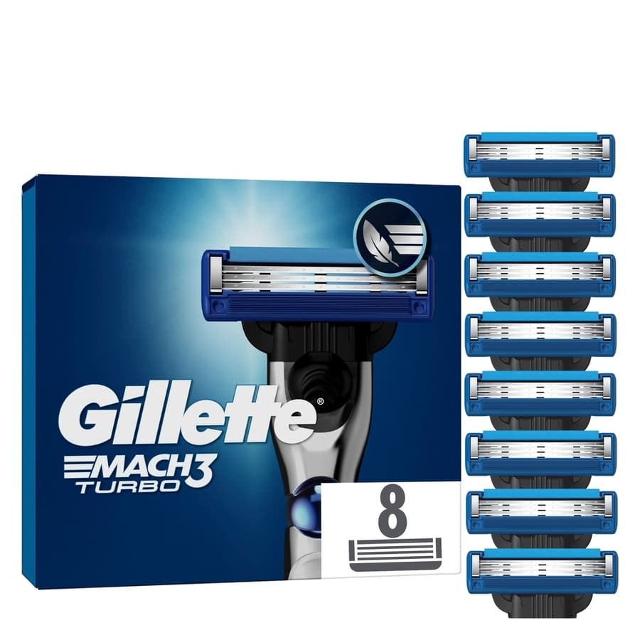Gillette Mach3 Turbo Men’s Razor Blade Refills 8 kpl