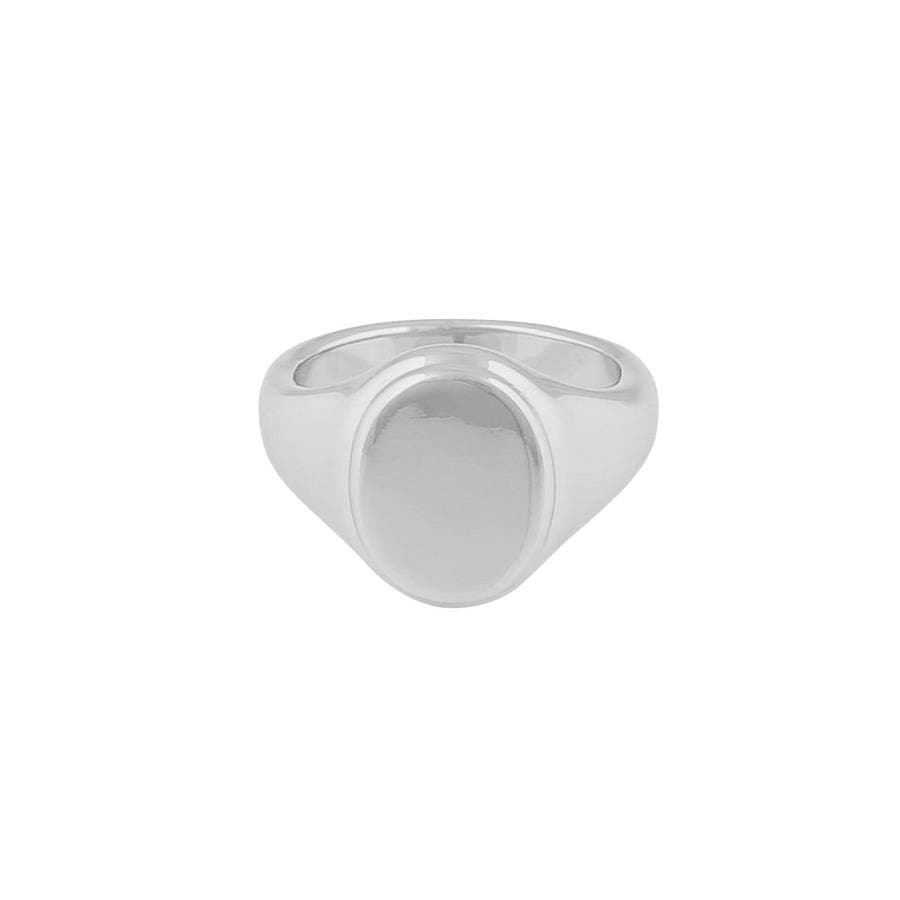 Snö Of Sweden Casual Kim Signet Ring M – Plain Silver