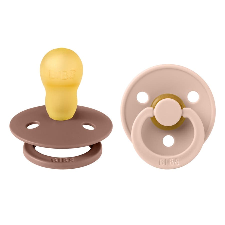 BIBS Pacifier Colour Latex Size 3 2 kpl – Woodchuck/Blush
