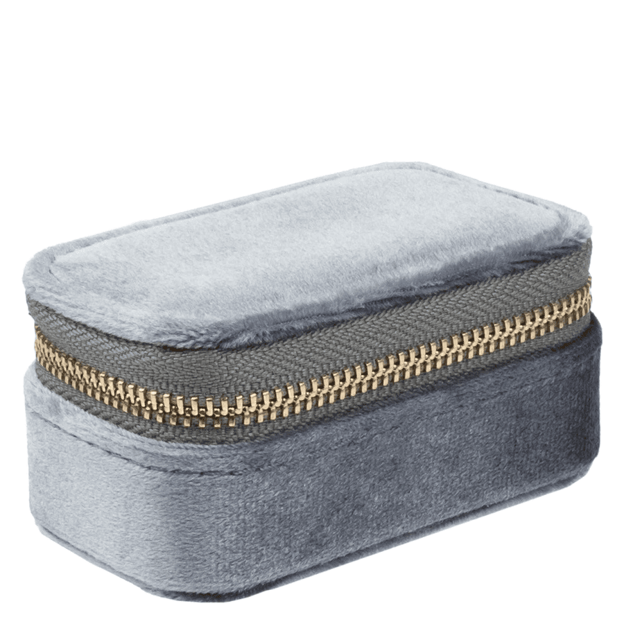 DARK Velvet Jewellery Box Micro Sparkled Dark Sage