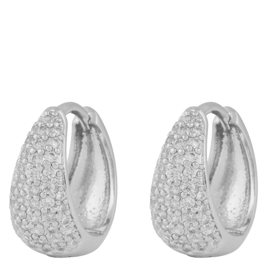 Snö Of Sweden Essential Honey Crystal Oval Ear Silver Clear Onesi